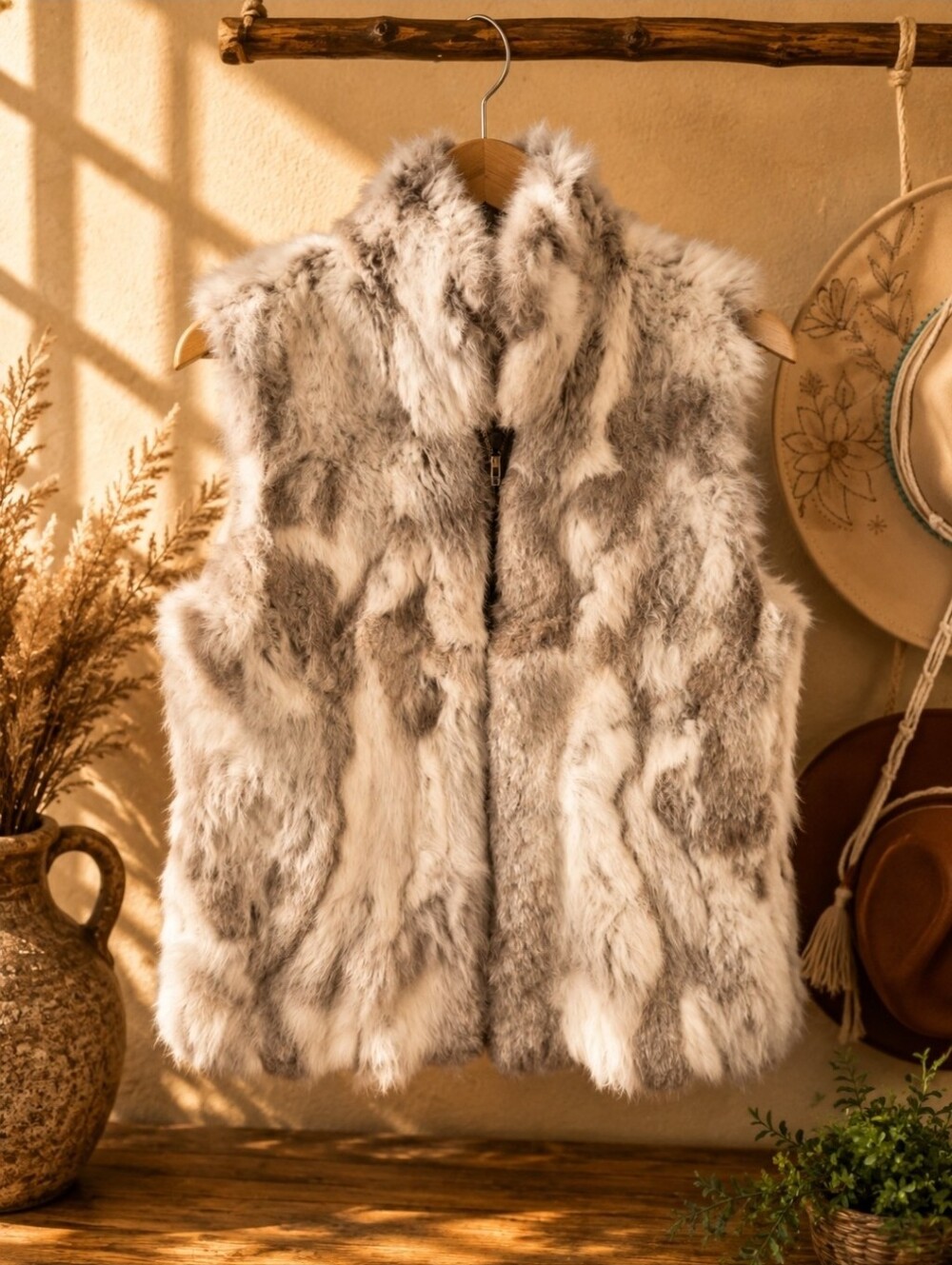 Saks Fifth Avenue Rabbit Fur Vest